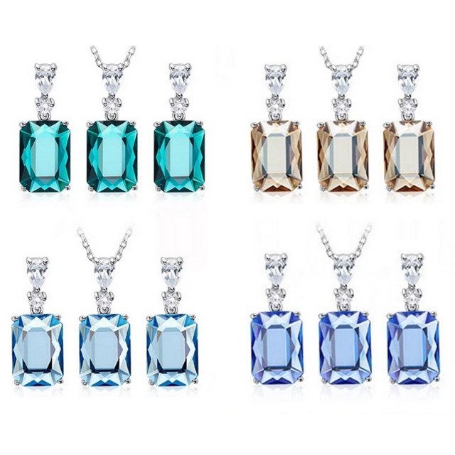 Joya de Plata S925 aretes y collar – Todo-Virtual