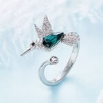 Joyas de Plata Ecuador | Colibrí Cristal | Anillo - Imagen 4