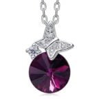Joyas de Plata Ecuador | Purple Mariposa | Cadena y Dije
