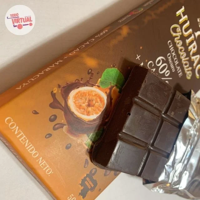 Chocolate con maracuya sin gluten al 60% | Huirac 50gr - Imagen 3